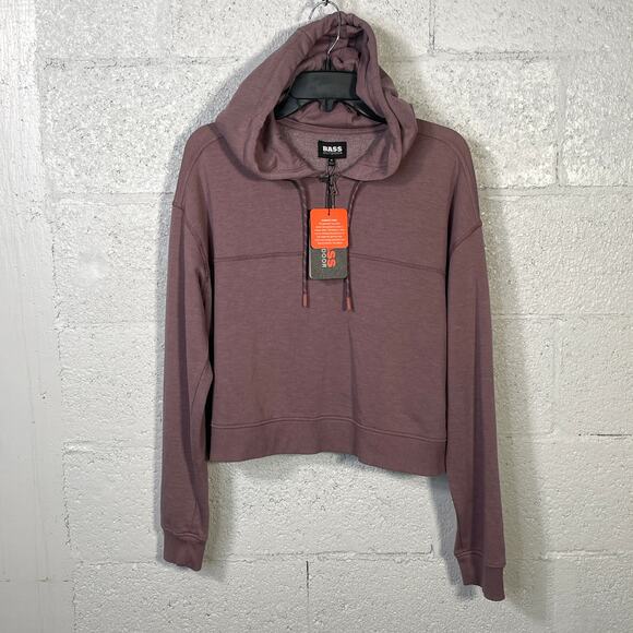 Bass Outdoor Womens Hibernate Half-Zip Hoodie Top Flint, M - Picture 1 of 8